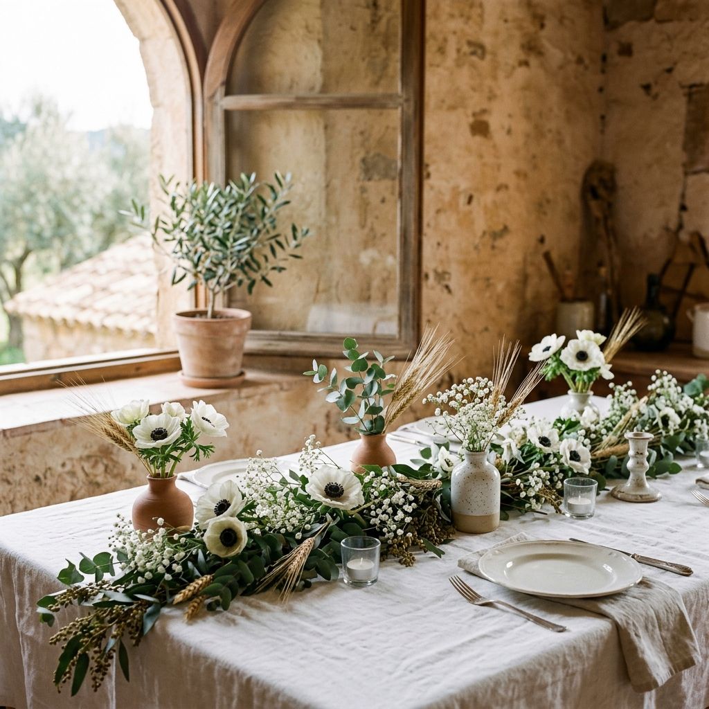 Decoració floral per a una primera comunió
